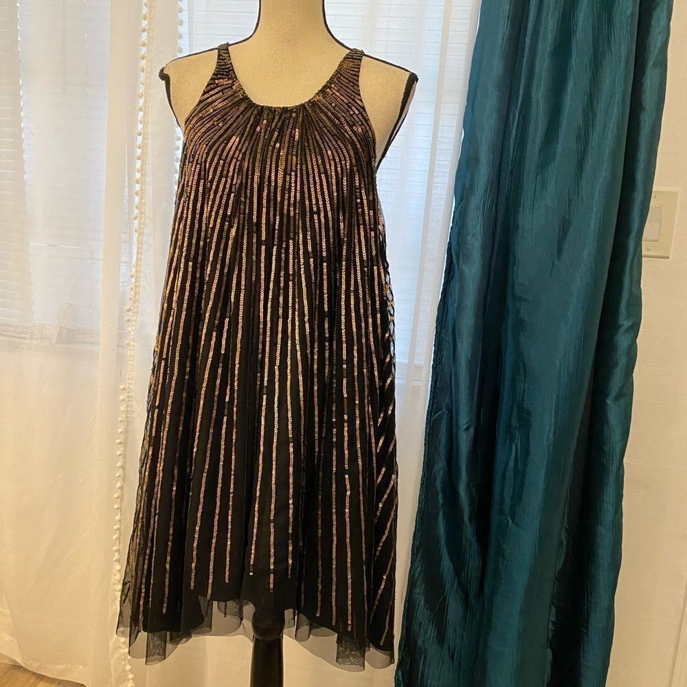 Falling Chase Mesh Sequinned Maternity Dress, Xs - image 1